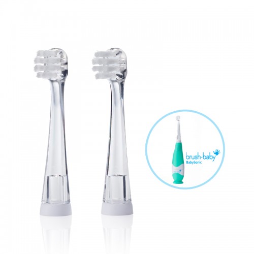 Brush-Baby Baby Sonic Replacement Brush Heads 0-18mths (2pcs)